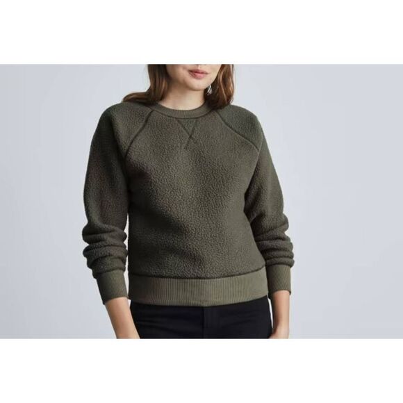Everlane The ReNew Fleece kalamata Raglan Sweatshirt sz XS - Picture 1 of 6